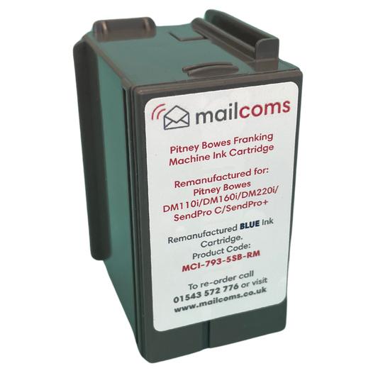 Pitney Bowes DM110i Remanufactured Blue Ink Cartridge - Royal Mail Approved Pitney Bowes DM110i Remanufactured Blue Ink Cartridge - Royal Mail Approved