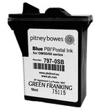 Brand New Original Pitney Bowes DM60 & K722 Blue Ink Cartridge