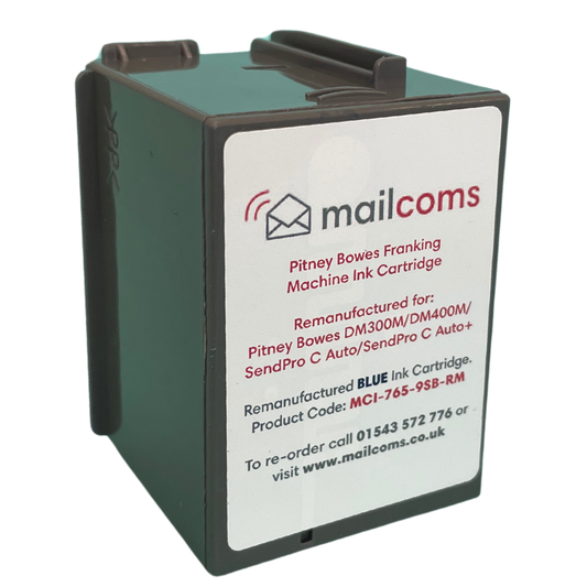 Pitney Bowes DM300M & DM400M Remanufactured Blue Ink Cartridge - Royal Mail Approved
