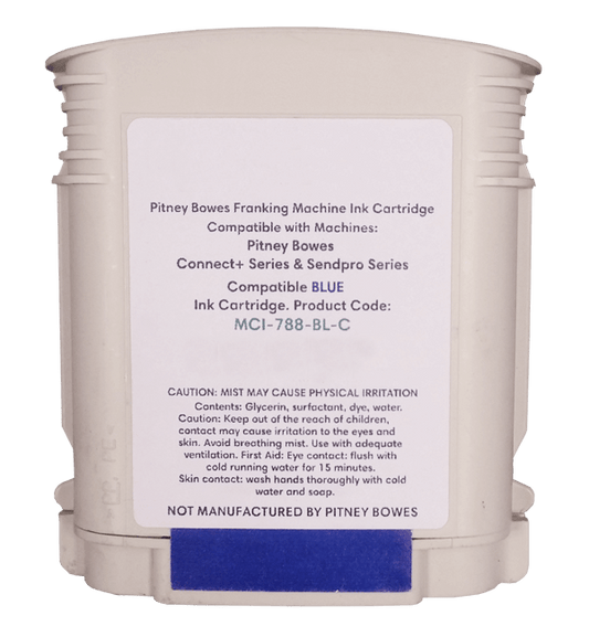 Pitney Bowes Connect+ 1000, Connect+ 2000 & Connect+ 3000 Compatible Blue Ink Cartridge - Royal Mail Approved