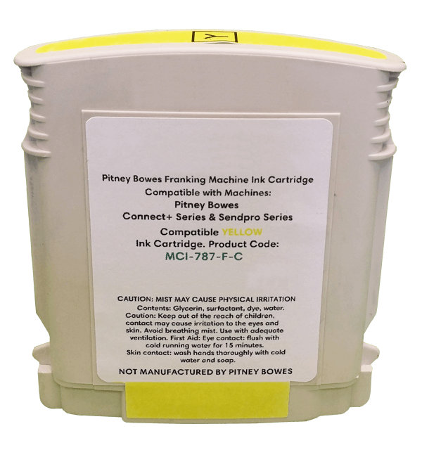 Pitney Bowes Connect+ 1000, Connect+ 2000 & Connect+ 3000 Compatible Yellow Ink Cartridge - Royal Mail Approved